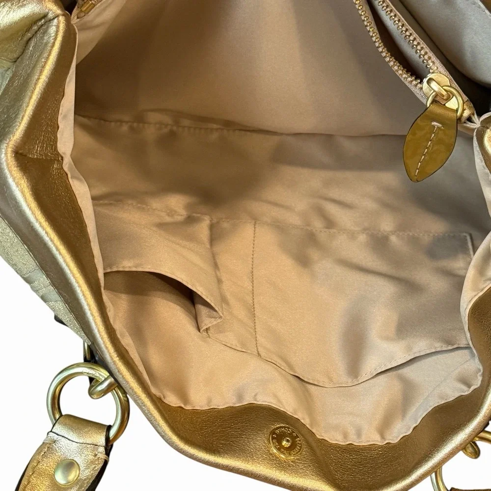 Authentic Vintage Coach Signature Tote Bag No. G0993-14433‎ Gold Leather Y2K 00s